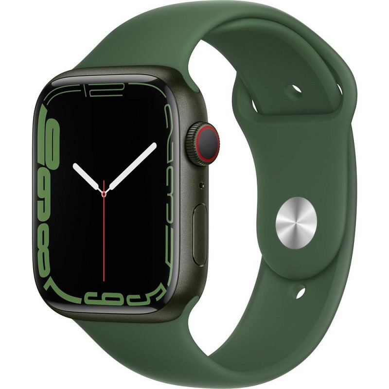 Умные часы Apple Watch Series 7 41mm Aluminium with Sport Band (Зеленые/Ремешок зеленый силикон)