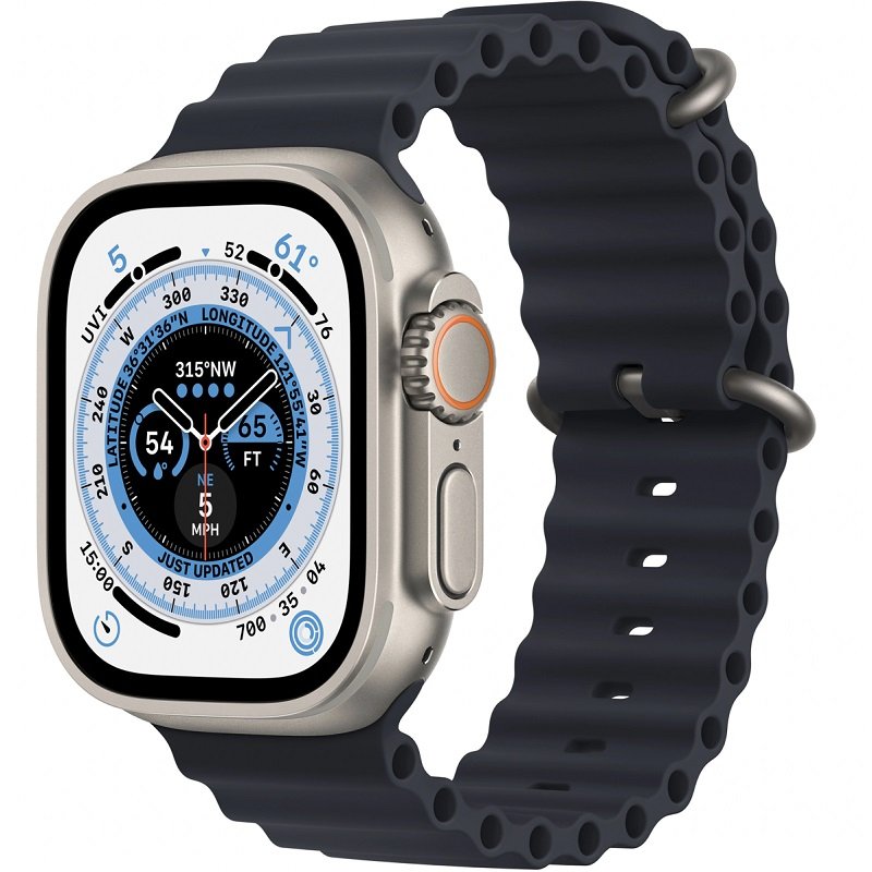 Apple Watch Ultra GPS 49mm Titanium Case (Ремешок черный)