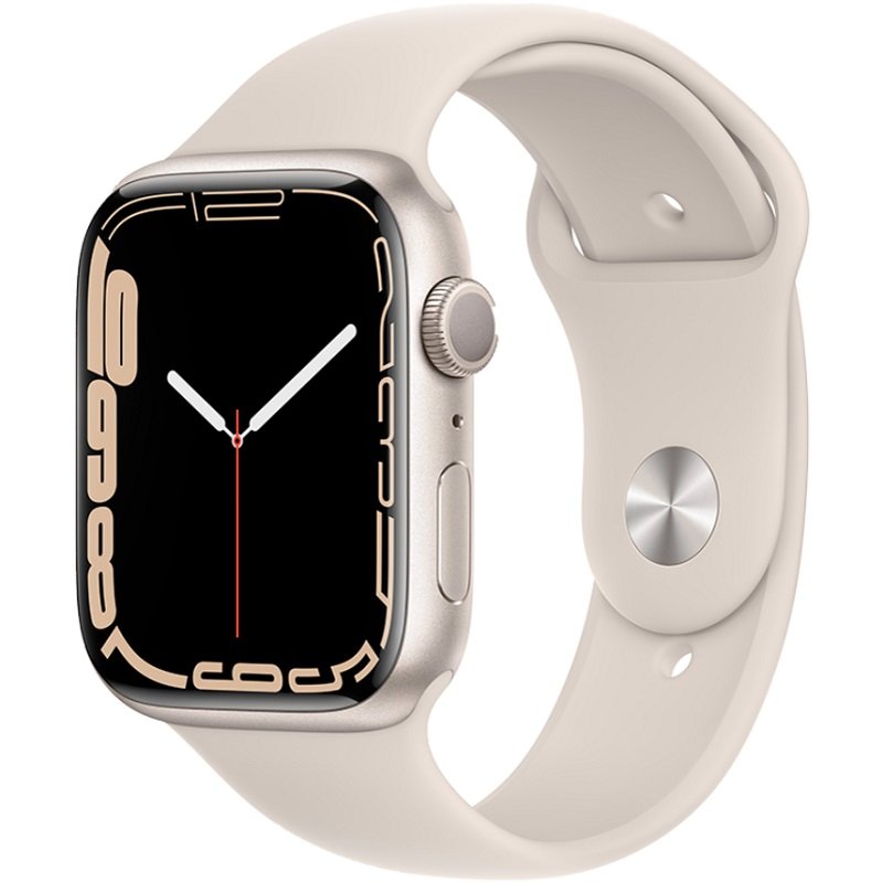 Умные часы Apple Watch Series 7 41mm Aluminium with Sport Band (Белые/Ремешок сияющая звезда)