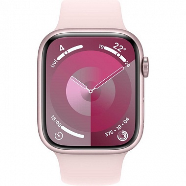 картинка Умные часы Apple Watch Series 9 45mm Aluminium with Sport Band (Розовые/Ремешок Розовый) от Дисконт "Революция цен"