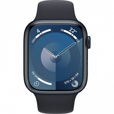 картинка Умные часы Apple Watch Series 9 45mm Aluminium with Sport Band (Темная ночь/Ремешок Темная ночь) от Дисконт "Революция цен"