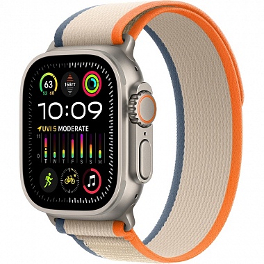картинка Apple Watch Ultra 2 GPS 49mm Titanium Case (Ремешок Trail цвета Оранжевый/Бежевый) от Дисконт "Революция цен"
