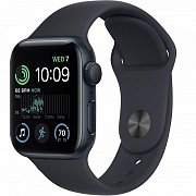 Часы Apple Watch SE2 GPS 44mm Aluminum Case with Sport Band (Серые/Ремешок черный силикон)
