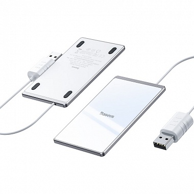 картинка Беспроводная сетевая зарядка Baseus Card Ultra-thin Wireless Charger (Белая) от Дисконт "Революция цен"