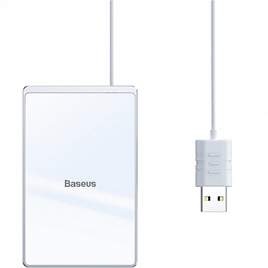 картинка Беспроводная сетевая зарядка Baseus Card Ultra-thin Wireless Charger (Белая) от Дисконт "Революция цен"