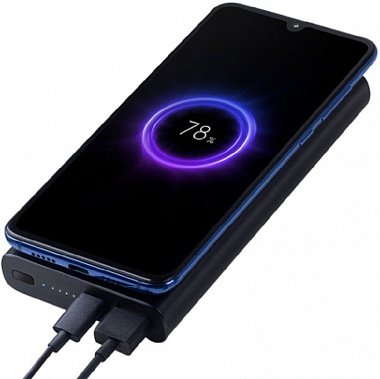 картинка Портативный аккумулятор с функцией беспроводной зарядки Xiaomi Mi Wireless Charger 10000mAh (Черный) (WPB15ZN) от Дисконт "Революция цен"