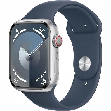 картинка Умные часы Apple Watch Series 9 41mm Aluminium with Sport Band (Серебро/Ремешок Штормовой синий) от Дисконт "Революция цен"