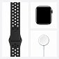 картинка Часы Apple Watch Series 6 GPS 40mm Aluminum Case with Nike Sport Band (Серые/Ремешок Nike черный силикон) от Дисконт "Революция цен"