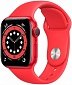 картинка Часы Apple Watch Series 6 GPS 44mm Aluminum Case with Sport Band (Красные/Ремешок красный силикон) от Дисконт "Революция цен"