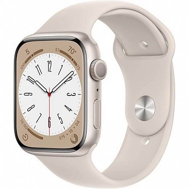картинка Умные часы Apple Watch Series 8 45mm Aluminium with Sport Band (Сияющая звезда) от Дисконт "Революция цен"